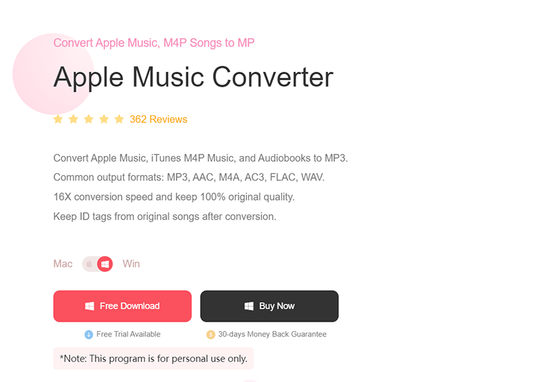 Gran convertidor de música de Apple