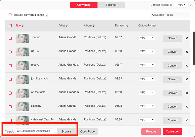 Select the Output Format and Path