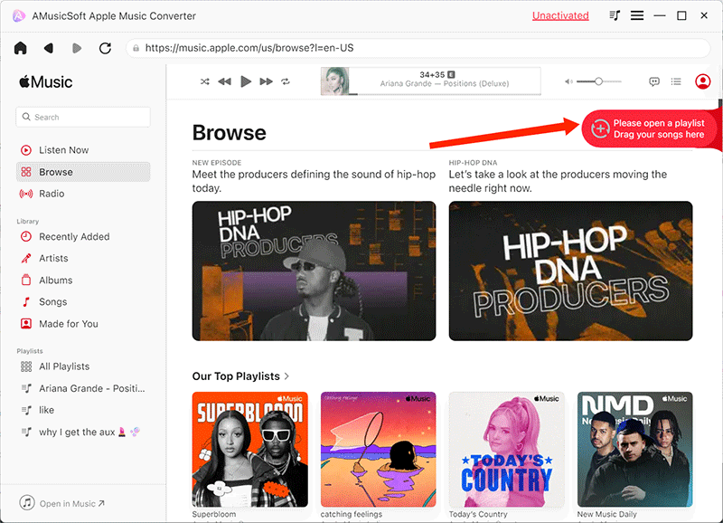 Voeg Apple Music toe aan AMusicSoft