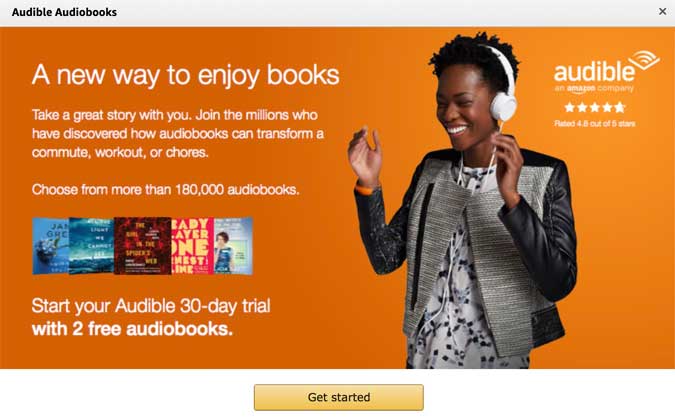 Audibleトライアルから無料のオーディオブックを入手