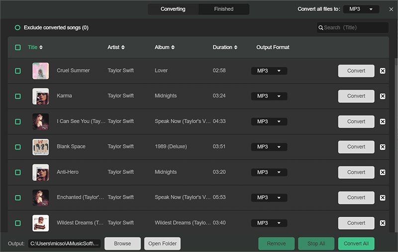 Comece a converter as músicas do Spotify