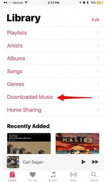 Access The Downloaded Apple Music