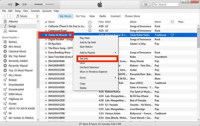 Aggiungi testi in Apple iTunes