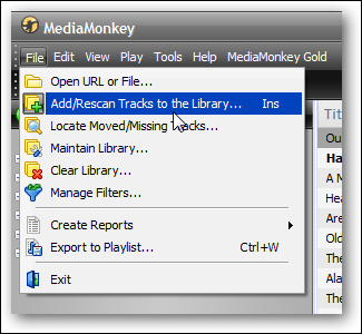 Add Or Rescan Tracks To The Library