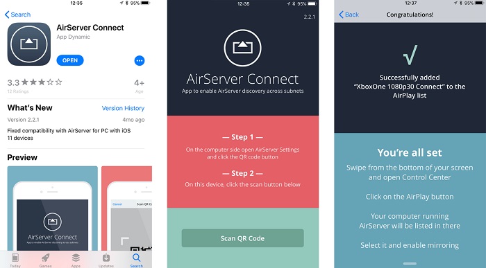 Obtenez l'application AirServer sur iPhone