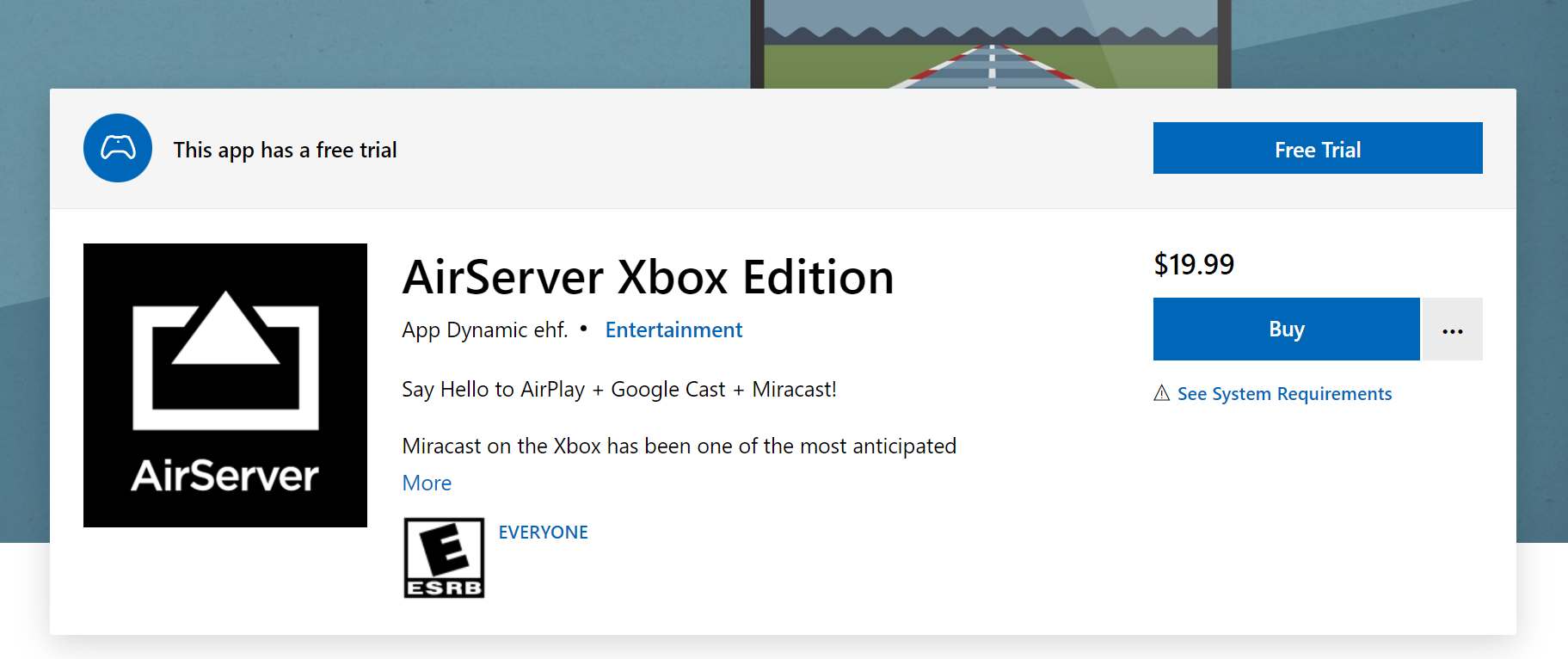 Xbox One의 Airserver