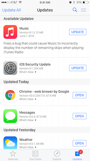 Update Apple Music App