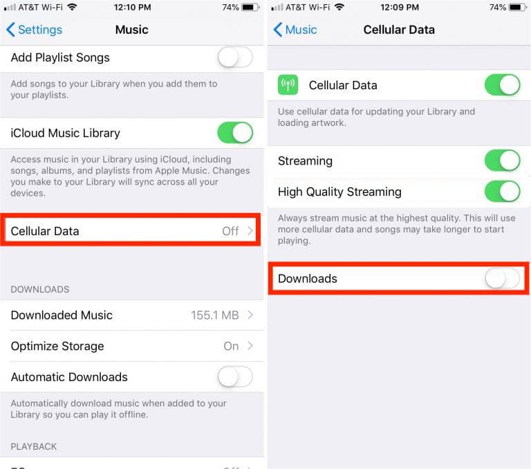 Enable Cellular Data Download