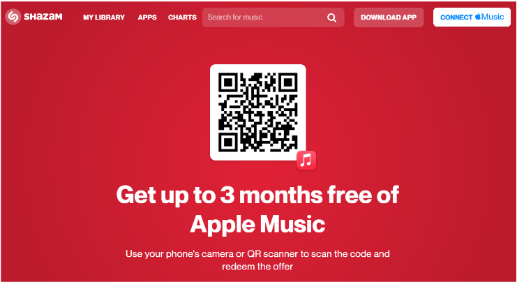 Apple Music gratis met Shazam