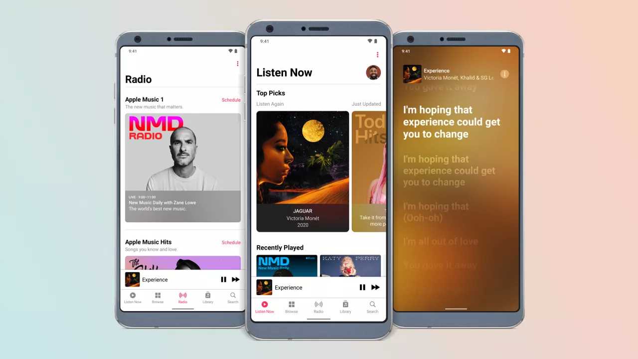 Воспроизведение Apple Music на устройствах Android