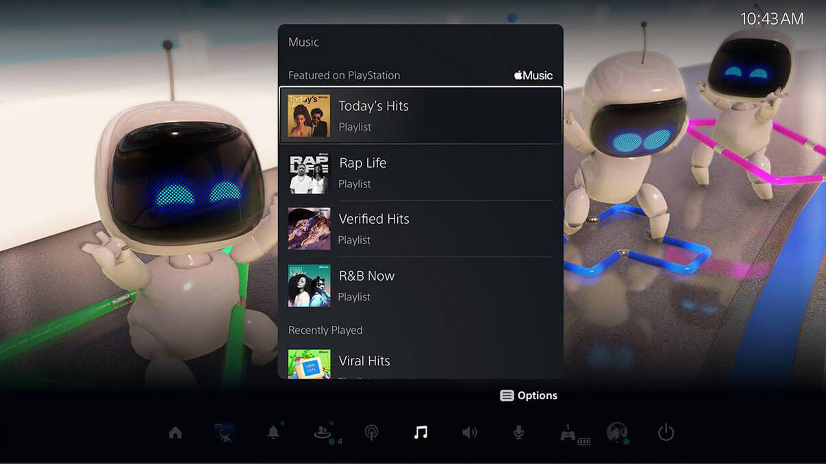 Choose Music on PS5