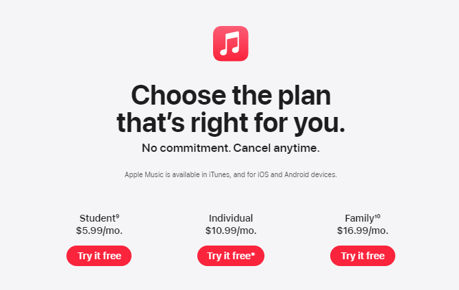 Nieuwe prijzen voor Apple Music