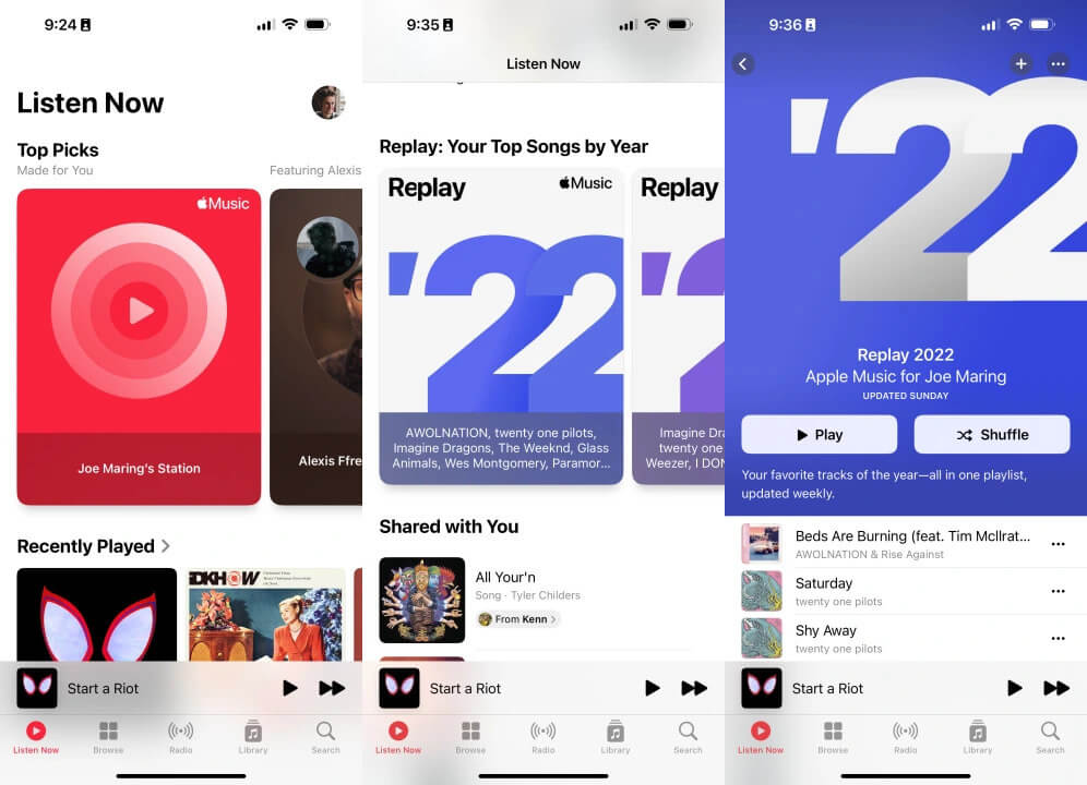 Apple Music の再生プレイリスト