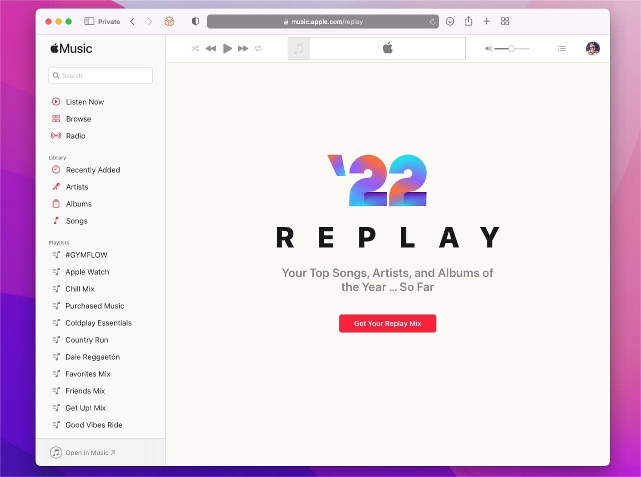 Mac で Apple Music を再生する