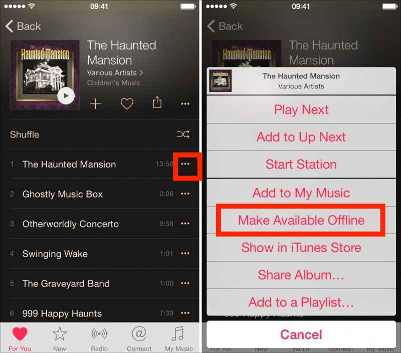 Apple Music Rendi disponibile offline