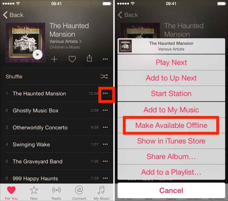 Apple Music Make Available Offline