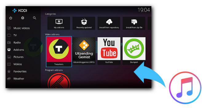 Play Apple Music on Kodi Use iTunes
