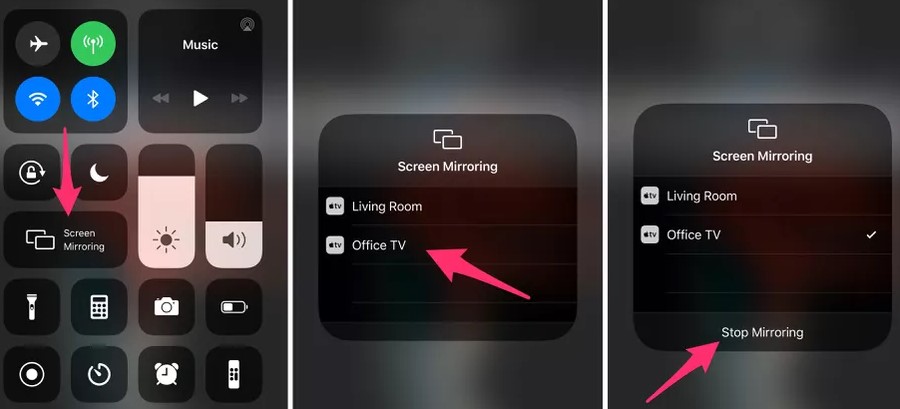 Mettez en miroir l'écran de votre appareil Ios sur Roku pour lire Apple Music