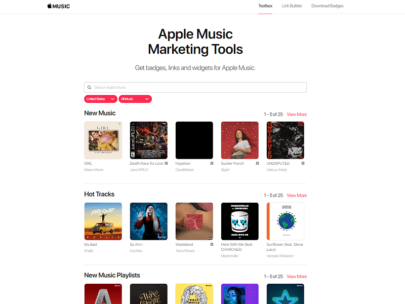 使用Tools.AppleMusic.com在线播放Apple Music