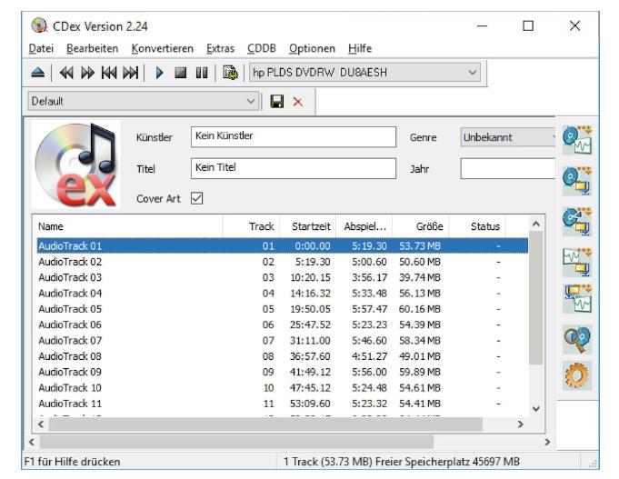 CDex Audio-CD-Extraktor