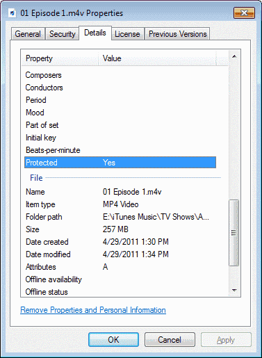 Vérifiez les fichiers DRM Windows Media