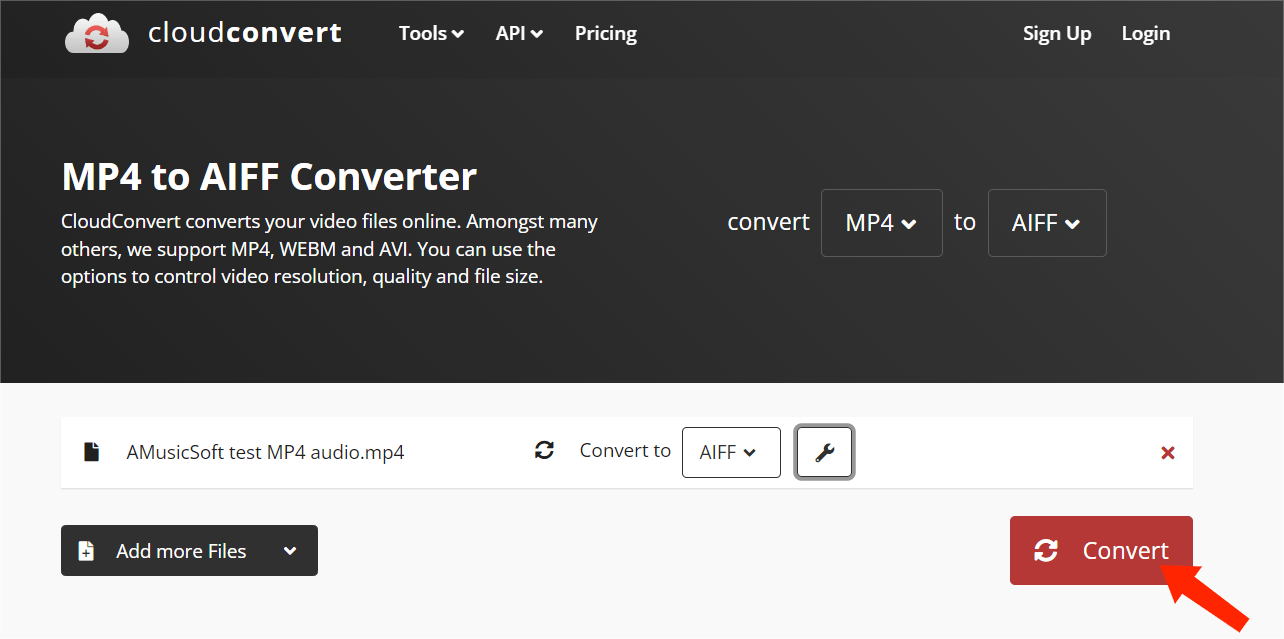 CloudConvert AIFF Converter