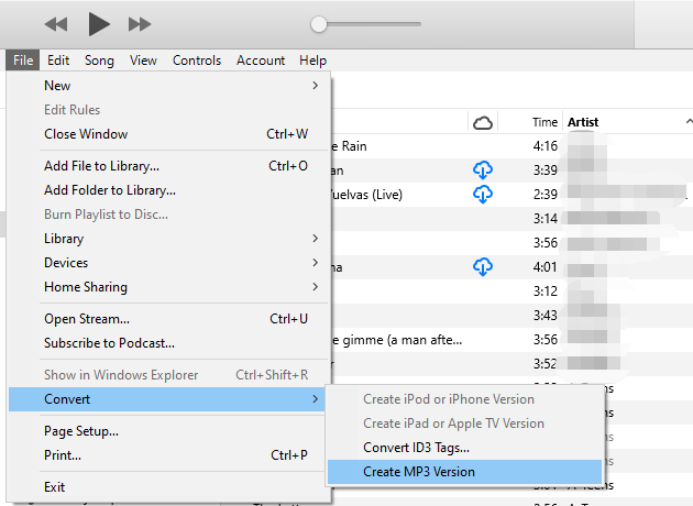 Créer une version MP3 d'iTunes