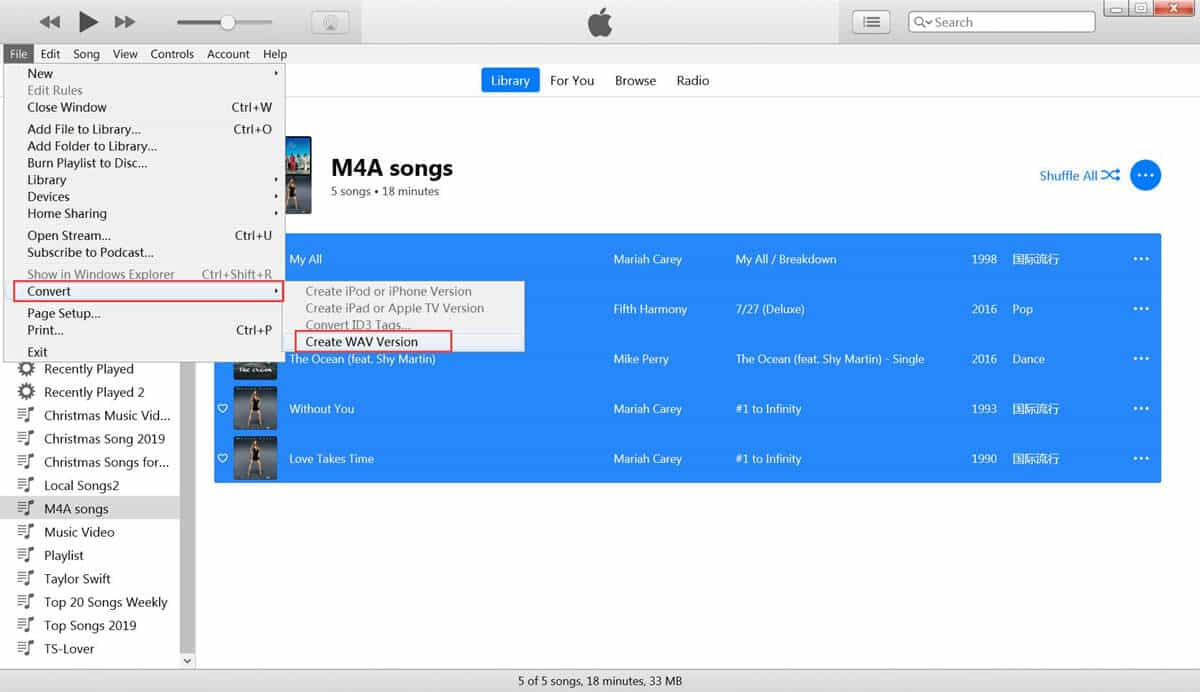 Converter iTunes para WAV