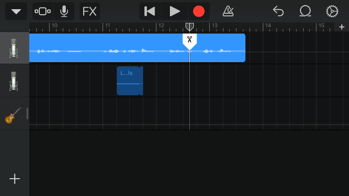 Сплит-музыка в Garageband