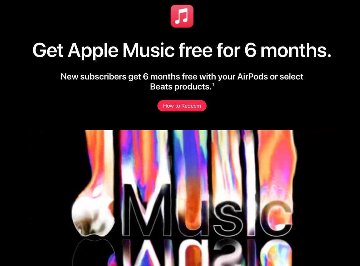 Ottieni Apple Music gratis per sei mesi