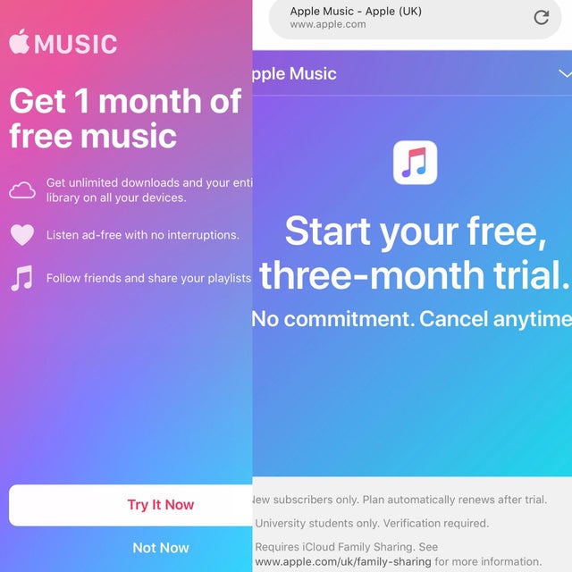 Subscribe to Free Trial to Get Apple Music Hack