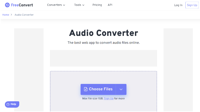 Convertisseur audio FreeConvert