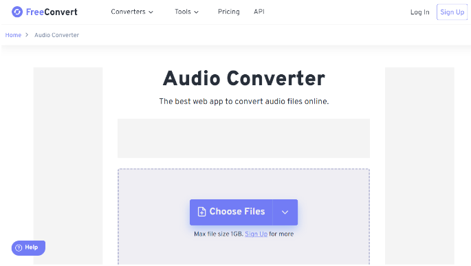 Convertitore audio FreeConvert