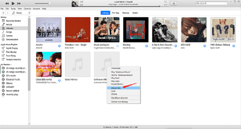 Add Album Artwork Manually