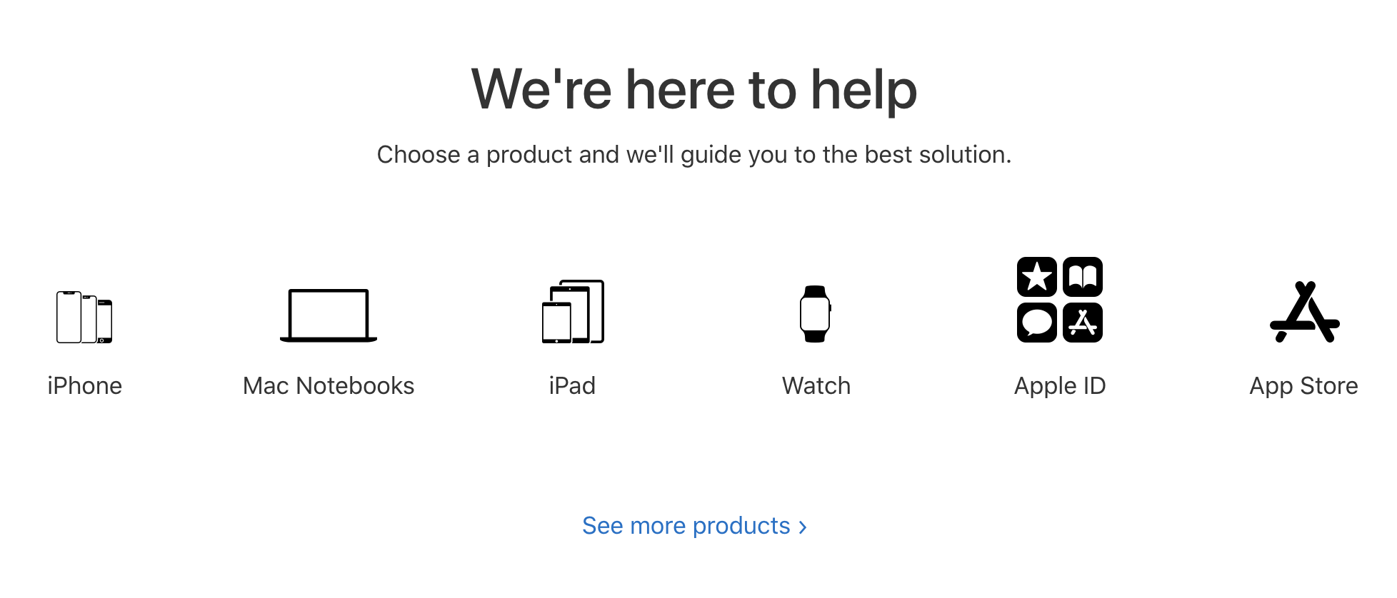 Obtenez l'assistance Apple via leur site Web