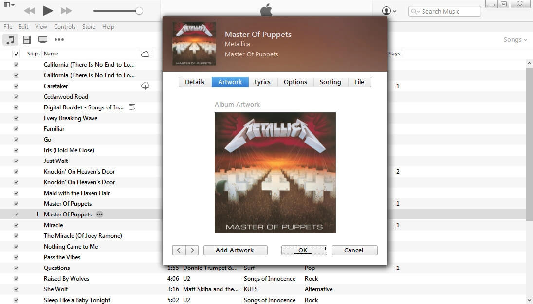 Add Album Art In iTunes