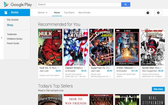 使用Google Play圖書收聽有聲讀物