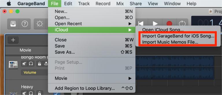 Importuj Garageband na iOS