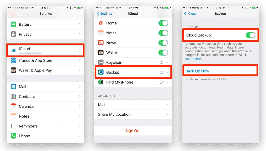 How To Backup Your iphone