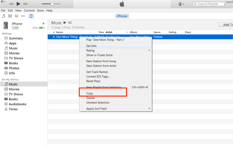 Copy And Paste iTunes Song