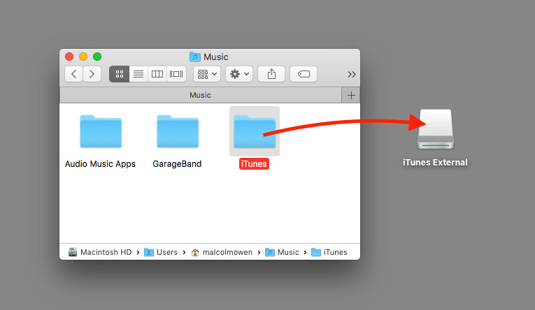 Move Your iTunes Library