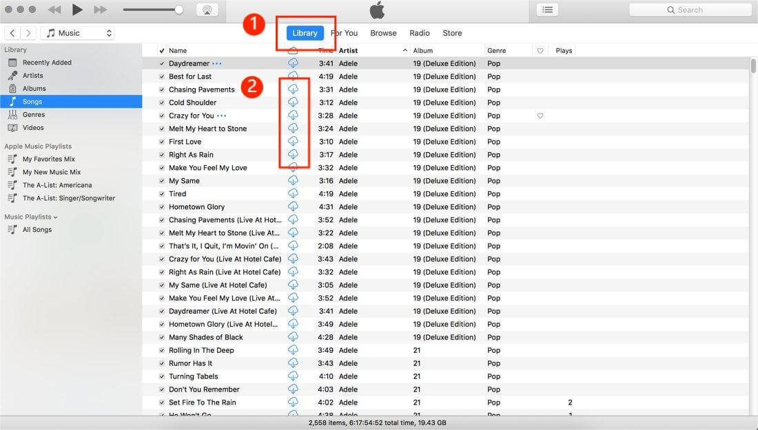 قم بتنزيل الموسيقى على iTunes وأخيراً على جهاز الكمبيوتر الخاص بك