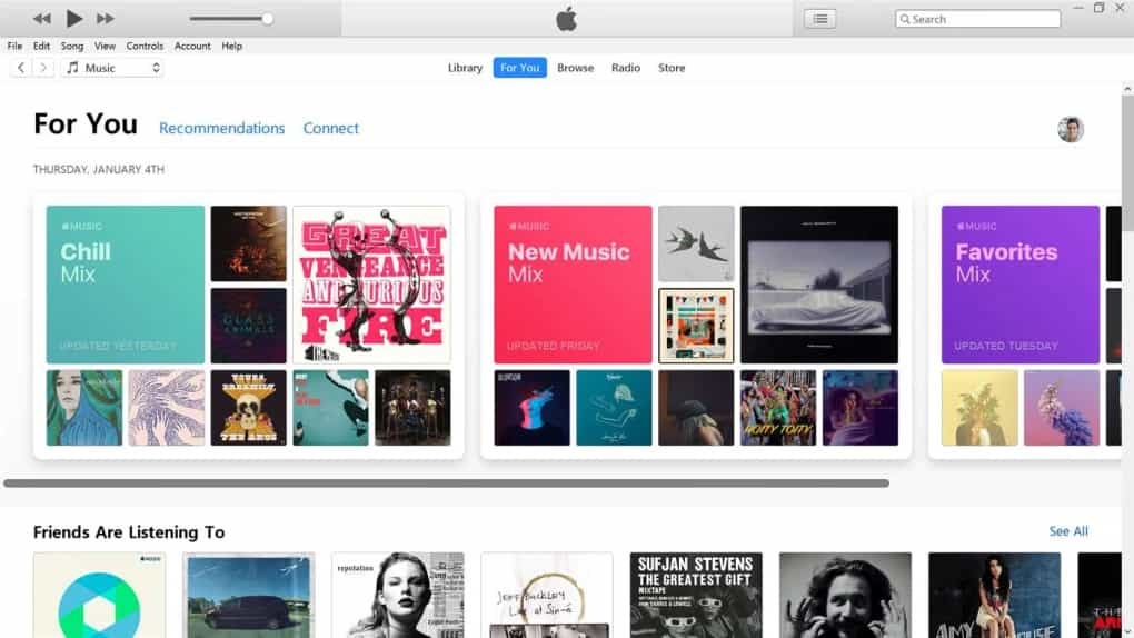 Aplicación de la tienda iTunes