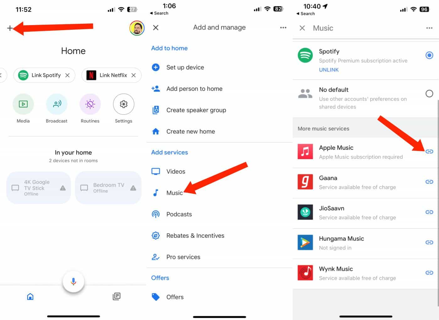 Połącz Apple Music z Google Home