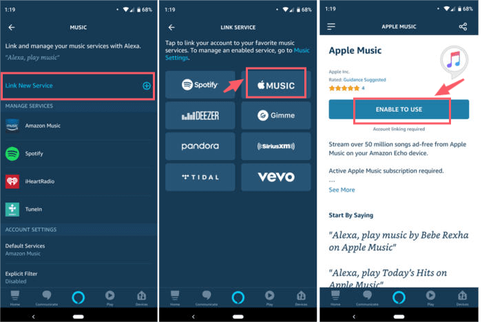 Obtener música de Apple en Alexa