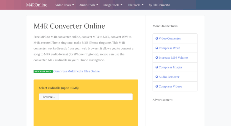 Convert MP3 to M4R With M4ROnline