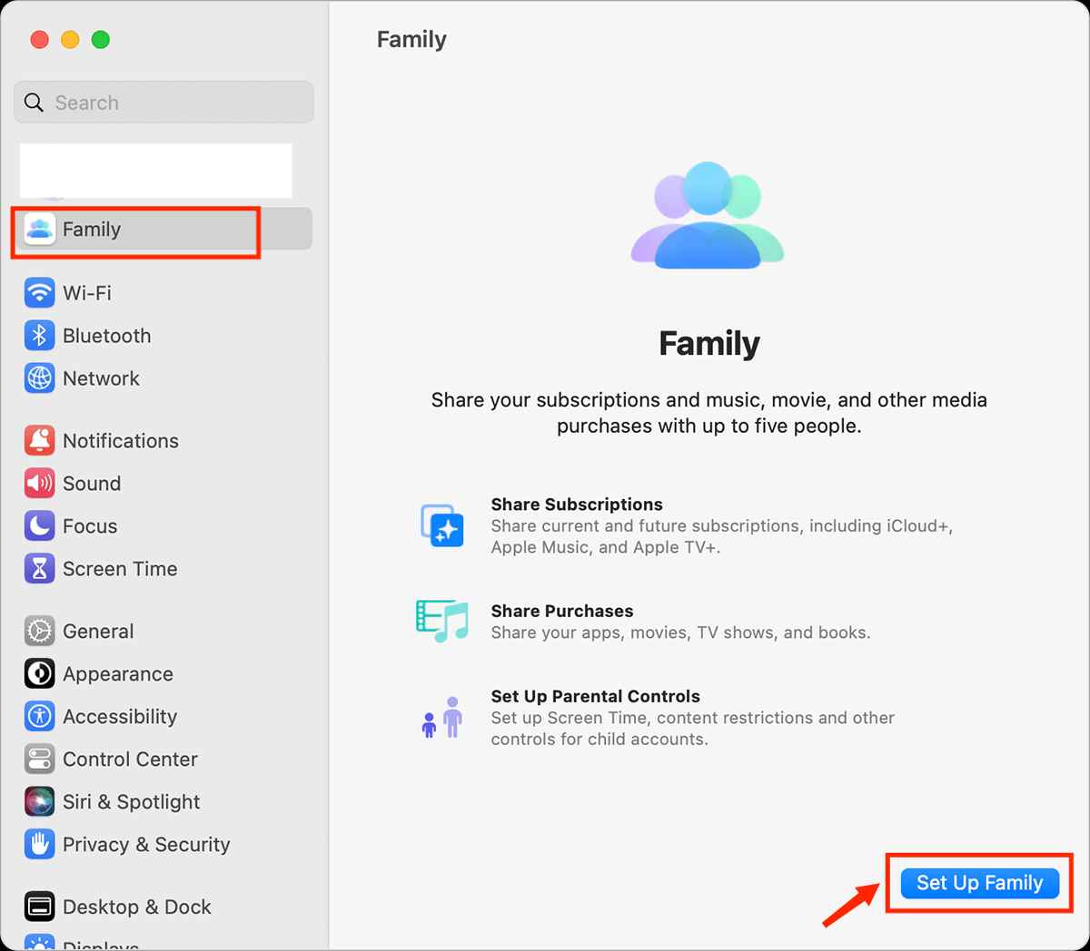 Set Up Family Sharing On Mac
