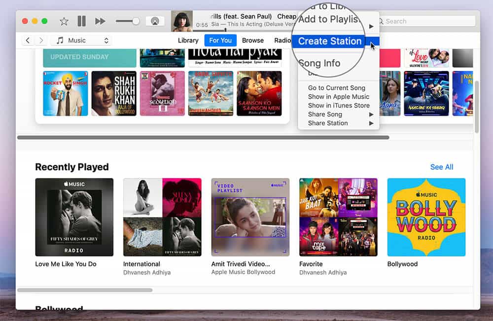 iTunes Create Apple Music Station