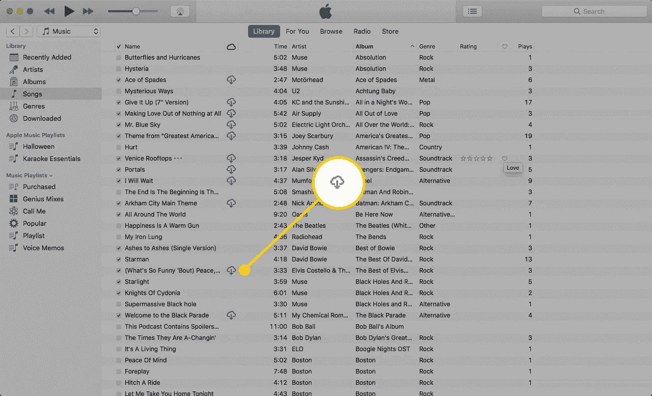 Trasferisci playlist di iTunes con iTunes Match