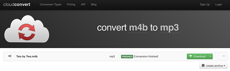 Choose Convert To Start The Conversion